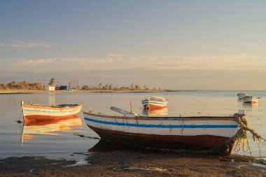 Güney Tunus 'ta büyük bir ada olan Cerba manzarası