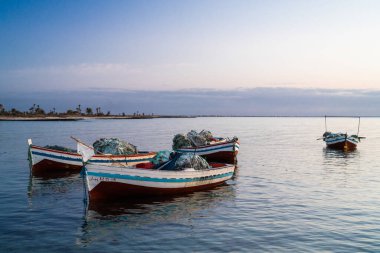 Güney Tunus 'ta büyük bir ada olan Cerba manzarası