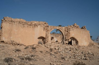 Eski ev - konut - terk edilmiş Djerbian - Djerba - Güney Tunus