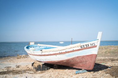 Güney Tunus 'ta büyük bir ada olan Cerba manzarası
