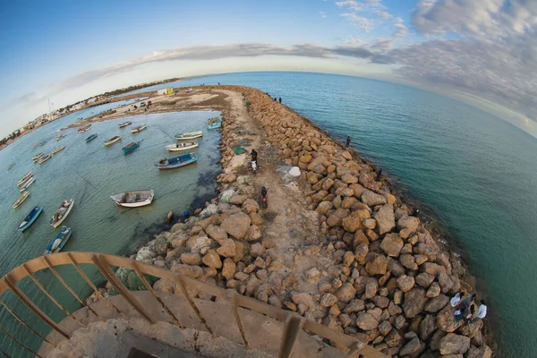 Widok Djerbę Dużą Wyspę Południowej Tunezji — Zdjęcie stockowe