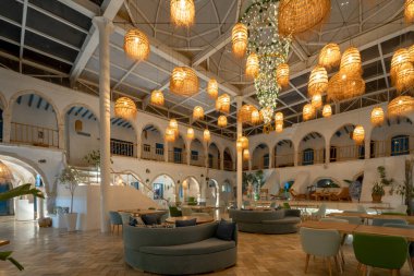 Djerba 'da bir kervanın manzarası - Güney Tunus