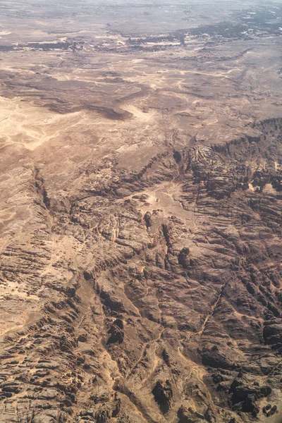 Έρημος Της Αλγερίας Φαίνεται Από Τον Ουρανό Εθνικό Πάρκο Tassili — Φωτογραφία Αρχείου