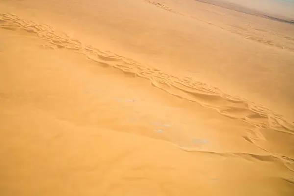 stock image The Algerian desert seen from the sky. Tassili-Djanet National Park