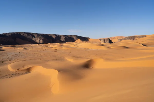 Utsikt Över Saharaöknen Tadrart Rouge Tassili Najer Djanet City Algeria — Stockfoto