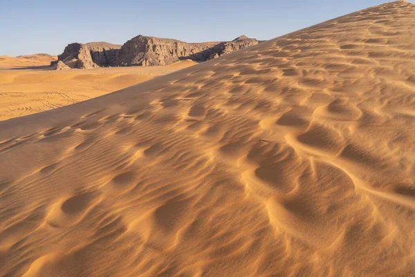 Blick Die Sahara Von Tadrart Rouge Tassili Najer Djanet City — Stockfoto