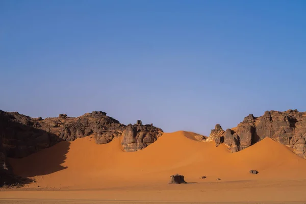 Вид Пустыню Сахара Tadrart Rouge Tassili Najer Городе Джанет Алжир — стоковое фото