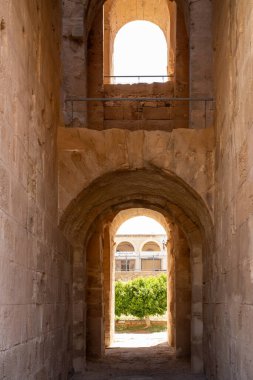 El Jem Kolezyumu. Afrika 'daki en büyük Roma amfitiyatrosu. Unesco Dünya Mirası.