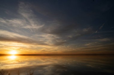 sunset over the sebkha - tunisia