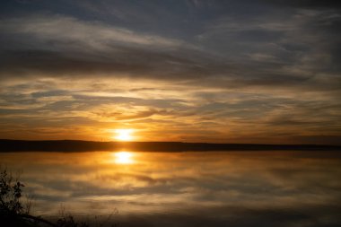 sunset over the sebkha - tunisia