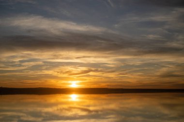 sunset over the sebkha - tunisia