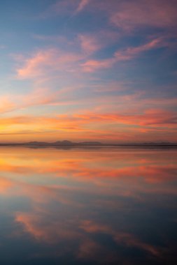sunset over the sebkha - tunisia