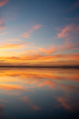sunset over the sebkha - tunisia