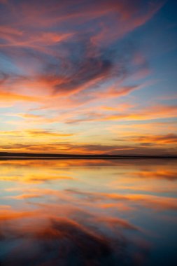 sunset over the sebkha - tunisia