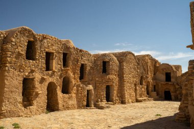 An ancient ksar - Berber village - in southern Tunisia clipart