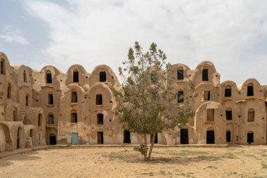 An ancient ksar - Berber village - in southern Tunisia clipart