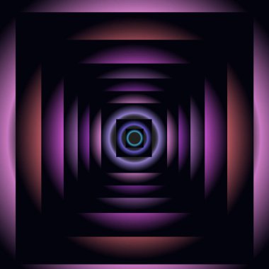 Vector graphics. Abstract bright background in the form of squares from luminous figures.