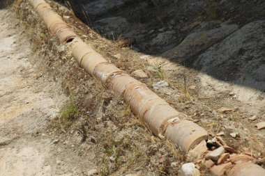 Water Pipe in Tripolis on the Meander Ancient City in Denizli City, Turkiye clipart