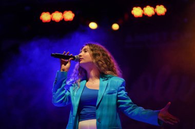 ISTANBUL, TURKIYE - JUNE 24, 2022: Turkish singer Irmak Arici concert in Pendik