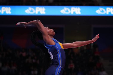 ANKARA, TURKIYE - JUNE 03, 2022: Nwakalor Sylvia Chinelo serves during Netherlands vs Italy VNL Pool match in Ankara Arena