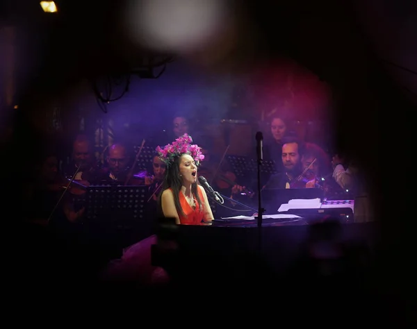 Istanbul Turkey June 2022 Turkish Singer Karsu Donmez Concert Beyoglu — Stock Fotó