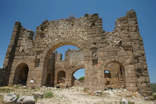 Basílica Aspendos Ciudad Antigua Antalya Turkiye —  Fotos de Stock