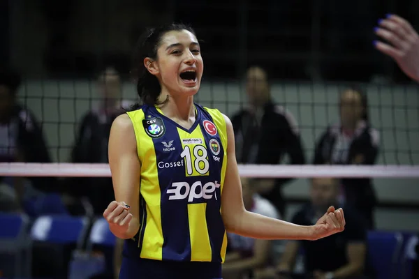 Istanbul Turkey February 2022 Buse Unal Fenerbahce Opet Beziers Volley — стоковое фото