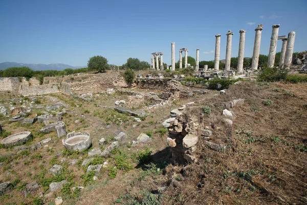Σχολή Γλυπτικής Στην Αφροδίτη Αρχαία Πόλη Στην Γκέιρε Αϊντίν Τουρκία — Φωτογραφία Αρχείου
