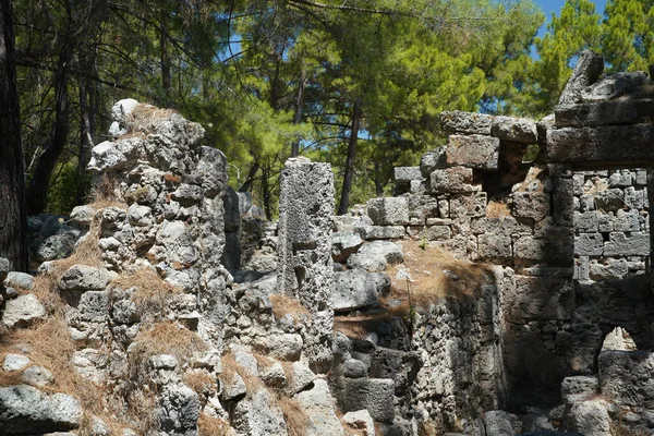 Phaselis Antik Kenti Kemer Antalya Şehri Türkiye — Stok fotoğraf