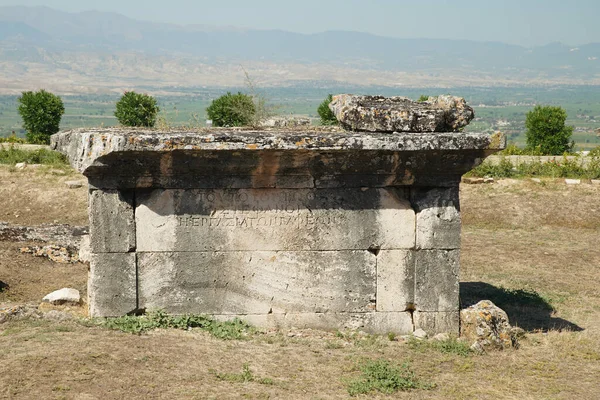 Tomb Hierapolis Ancient City Pamukkale Denizli City Turkiye — Stock Photo, Image