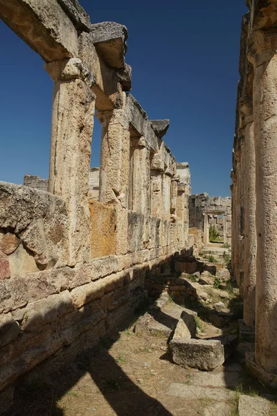 Hierápolis Cidade Antiga Pamukkale Denizli City Turkiye — Fotografia de Stock