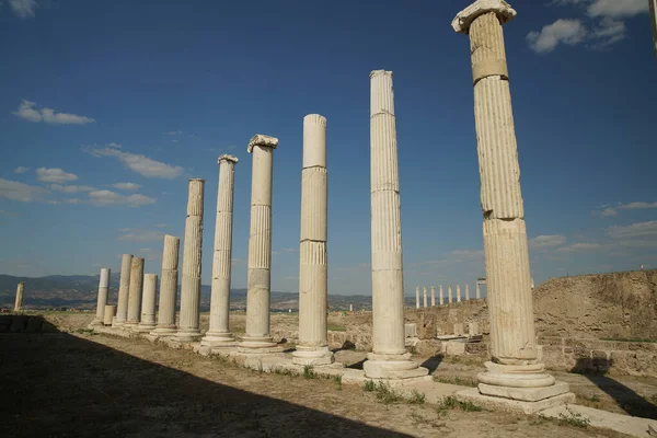 Colonnes Laodicée Sur Ville Antique Lycus Denizli City Turkiye — Photo