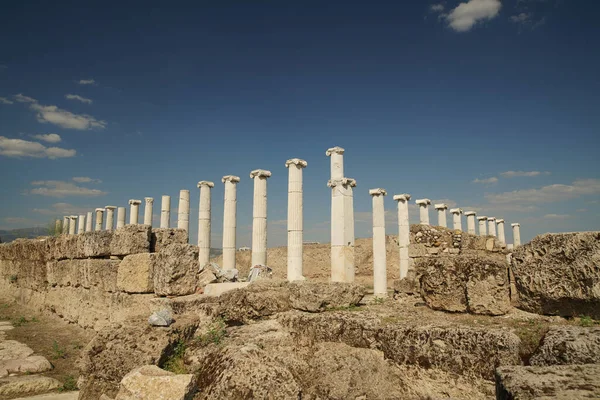 Denizli Deki Lycus Antik Kenti Nde Laodicea Sütunlar Türkiye — Stok fotoğraf