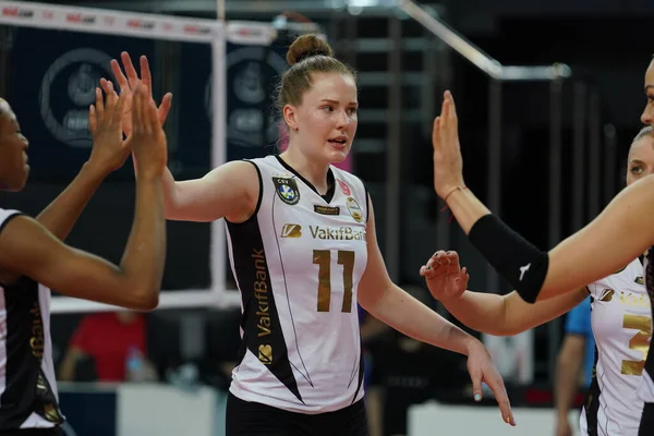 ISTANBUL, TURKEY - Nisan 03, 2022: Vakıfbank vs Kuzeyboru Türk Sultanlar Ligi karşılaşmasında Isabelle Haak