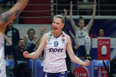 ISTANBUL, TURKEY - MAY 09, 2022: Meliha Ismailoglu in Fenerbahce Opet vs Vakifbank Turkish Sultans League Playoff Final match in Burhan Felek Sport Hall
