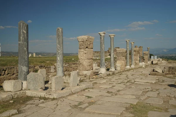 Denizli Deki Lycus Antik Kentinde Laodicea Colonnaded Caddesi Türkiye — Stok fotoğraf