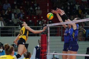 ISTANBUL, TURKEY - APRIL 06, 2022: Gabriela Guimaraes in action during Fenerbahce Opet vs Vakifbank CEV Champions League Volley Semi Final match in Vakifbank Sport Hall