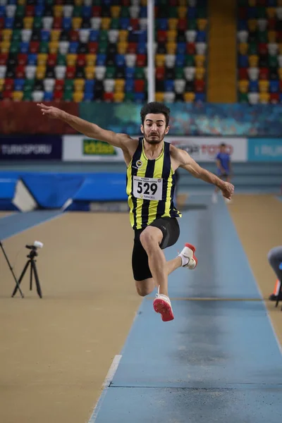 Istanbul Turkey January 2022 Undefined Athlete Triple Jumping Turkish Athletic — ストック写真