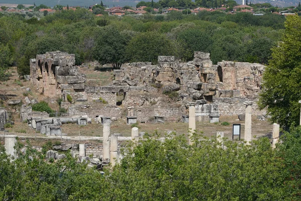 Łaźnie Hadriańskie Afrodyzji Starożytne Miasto Geyre Aydin Turkiye — Zdjęcie stockowe
