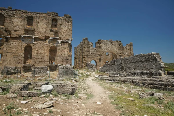 Basilika Der Antiken Stadt Aspendos Antalya Türkei — Stockfoto
