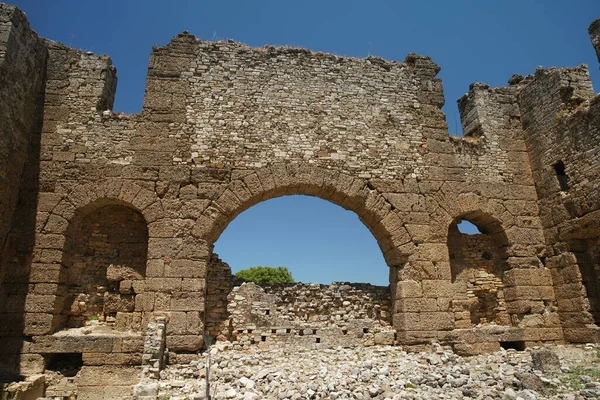 Basílica Aspendos Ciudad Antigua Antalya Turkiye —  Fotos de Stock