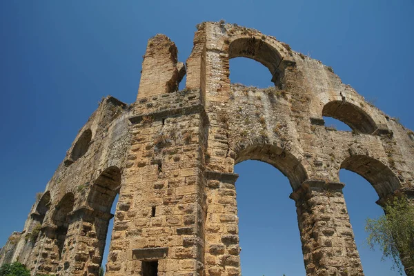 Aquädukt Der Antiken Stadt Aspendos Antalya Türkei — Stockfoto