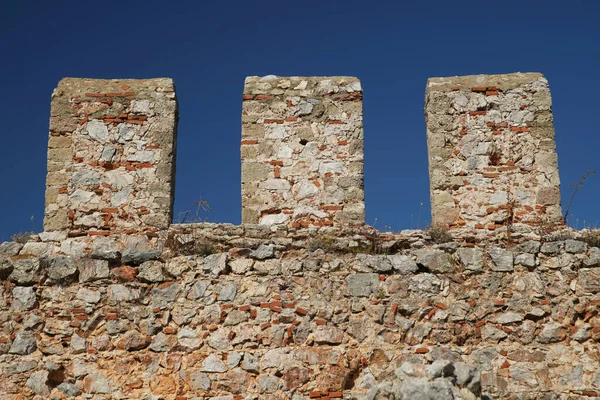 Muro Del Castello Alanya Nella Città Alanya Città Antalya Turkiye — Foto Stock