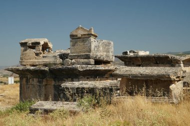 Hierapolis Antik Kenti Pamukkale, Denizli Şehri, Türkiye 'deki mezar