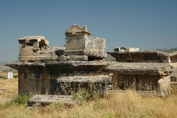 Hrobka Hierapolis Ancient City Pamukkale Denizli City Turkiye — Stock fotografie