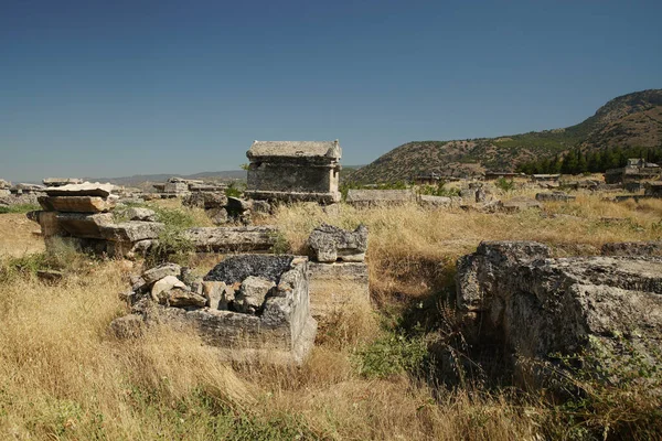 Tombe Nella Città Antica Hierapolis Pamukkale Denizli City Turkiye — Foto Stock