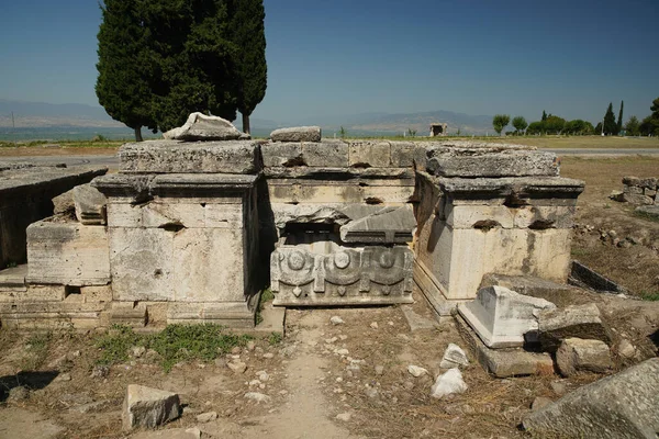 Tumba Hierapolis Ancient City Pamukkale Denizli City Turkiye — Foto de Stock
