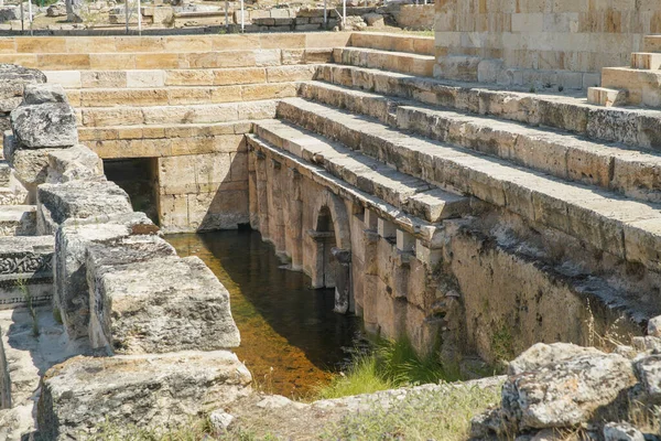 Agua Manantial Hierapolis Ancient City Pamukkale Denizli City Turkiye —  Fotos de Stock