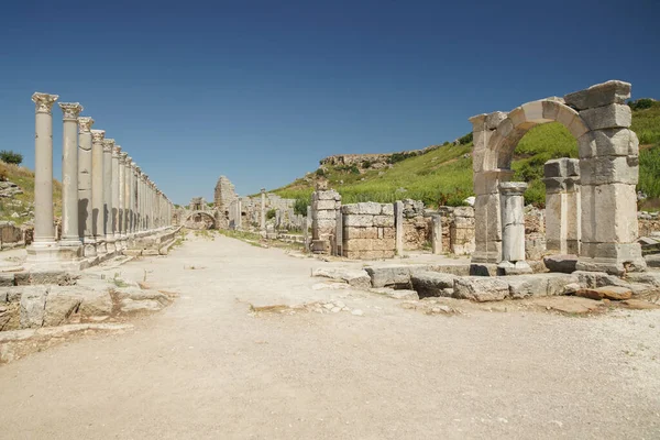Perge Αρχαία Πόλη Στην Αττάλεια Turkiye — Φωτογραφία Αρχείου