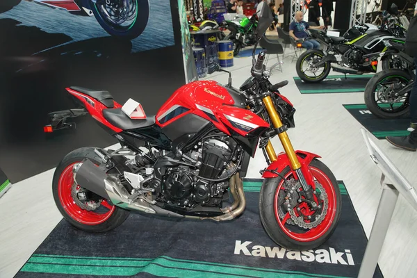 Istanbul Turkey April 2022 Kawasaki Motorcycle Display Motobike Expo Istanbul — Stock Photo, Image